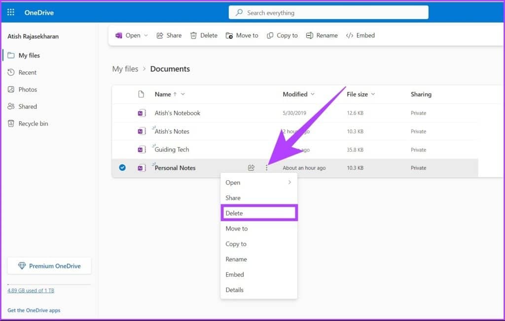 如何删除 Microsoft OneNote 中的笔记本-第7张图片-嘻嘻笔记