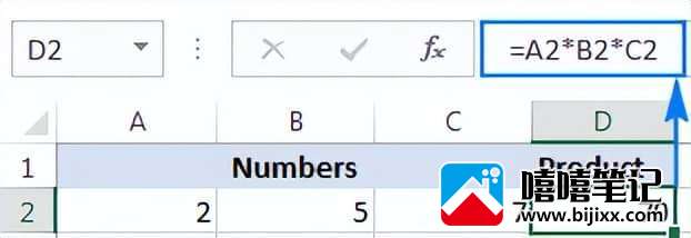 如何将 Excel 中的单元格与公式示例相乘-第2张图片-嘻嘻笔记