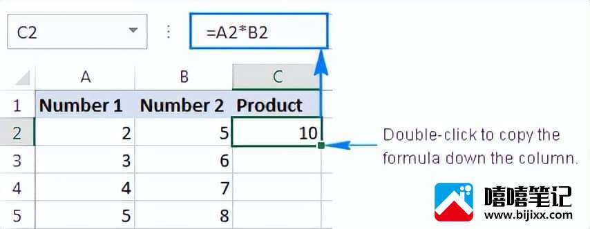 如何将 Excel 中的单元格与公式示例相乘-第3张图片-嘻嘻笔记