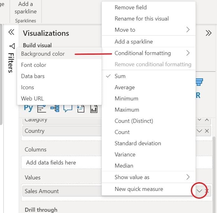 如何通过对 Microsoft Power BI 中的表或矩阵可视化应用条件格式来为数据添加可视化洞察力-第2张图片-嘻嘻笔记