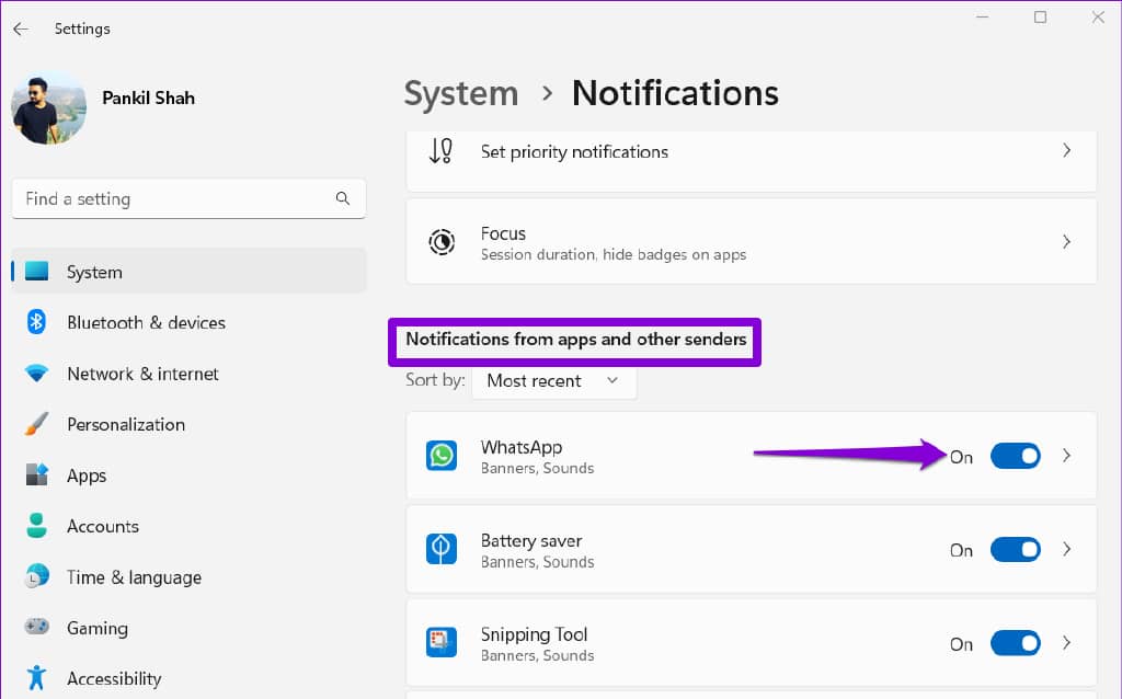 修复 WhatsApp 桌面应用程序在 Windows 11 上不显示通知的 7 大方法-第5张图片-嘻嘻笔记