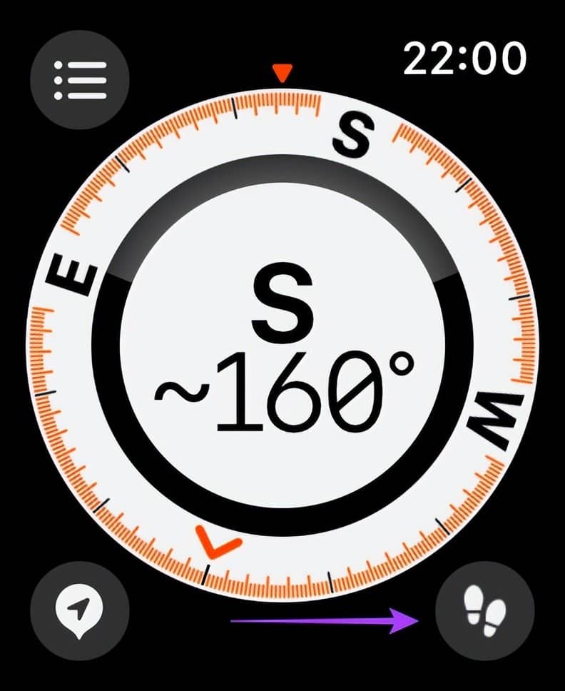 watchOS 9：如何在 Apple Watch 上使用指南针回溯和航点-第4张图片-嘻嘻笔记