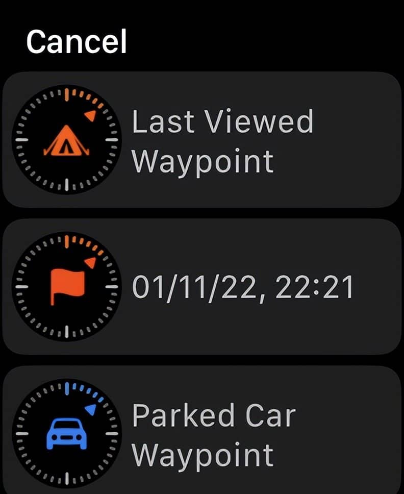 watchOS 9：如何在 Apple Watch 上使用指南针回溯和航点-第22张图片-嘻嘻笔记