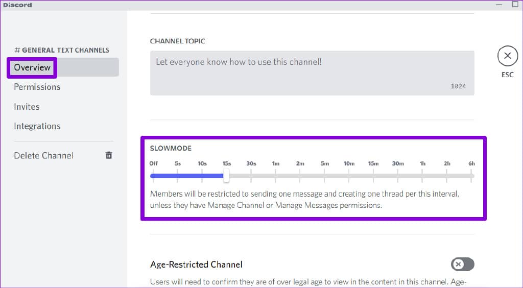 如何在 Discord 上启用或禁用慢速模式-第4张图片-嘻嘻笔记