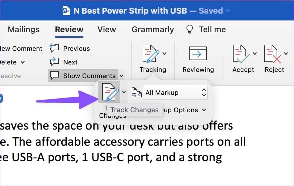 如何跟踪 Microsoft Word 中的更改-第4张图片-嘻嘻笔记