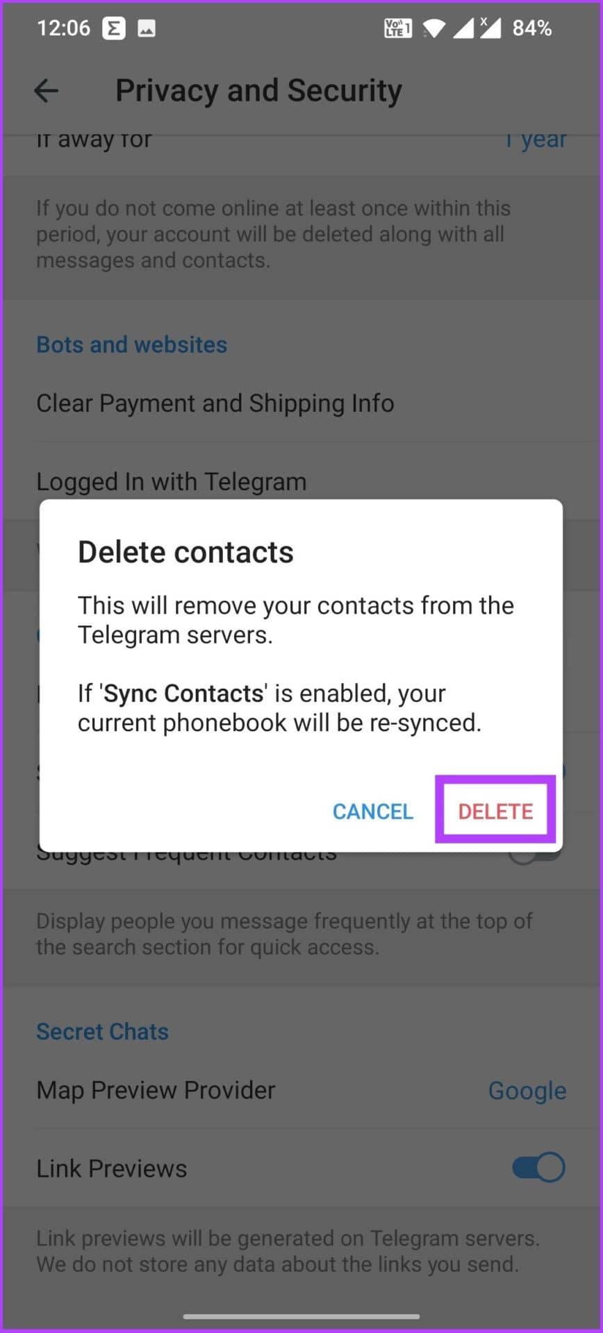 如何删除 iPhone、Android 或 PC 上的 Telegram 联系人-第15张图片-嘻嘻笔记