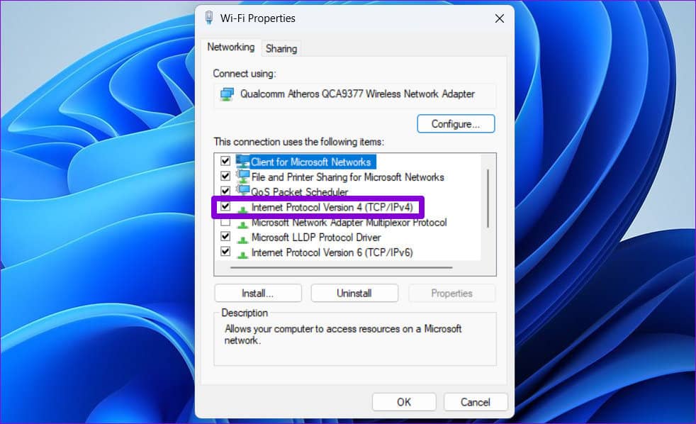 针对 Wi-Fi 在 Windows 11 上没有有效 IP 配置错误的 8 大修复-第6张图片-嘻嘻笔记