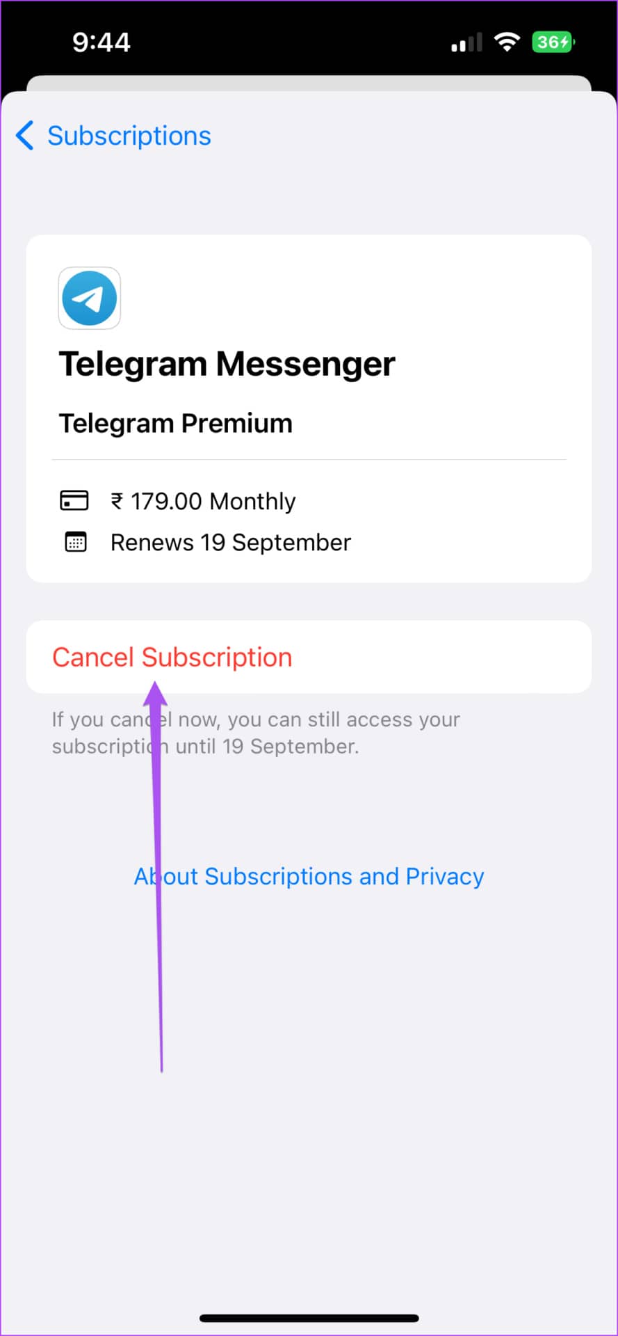 如何取消台式机和移动设备上的 Telegram Premium 订阅-第21张图片-嘻嘻笔记