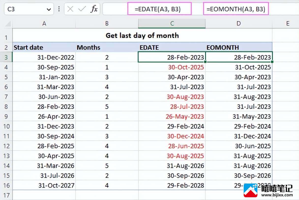 如何通过示例在 Excel 中使用 EDATE 函数-第5张图片-嘻嘻笔记