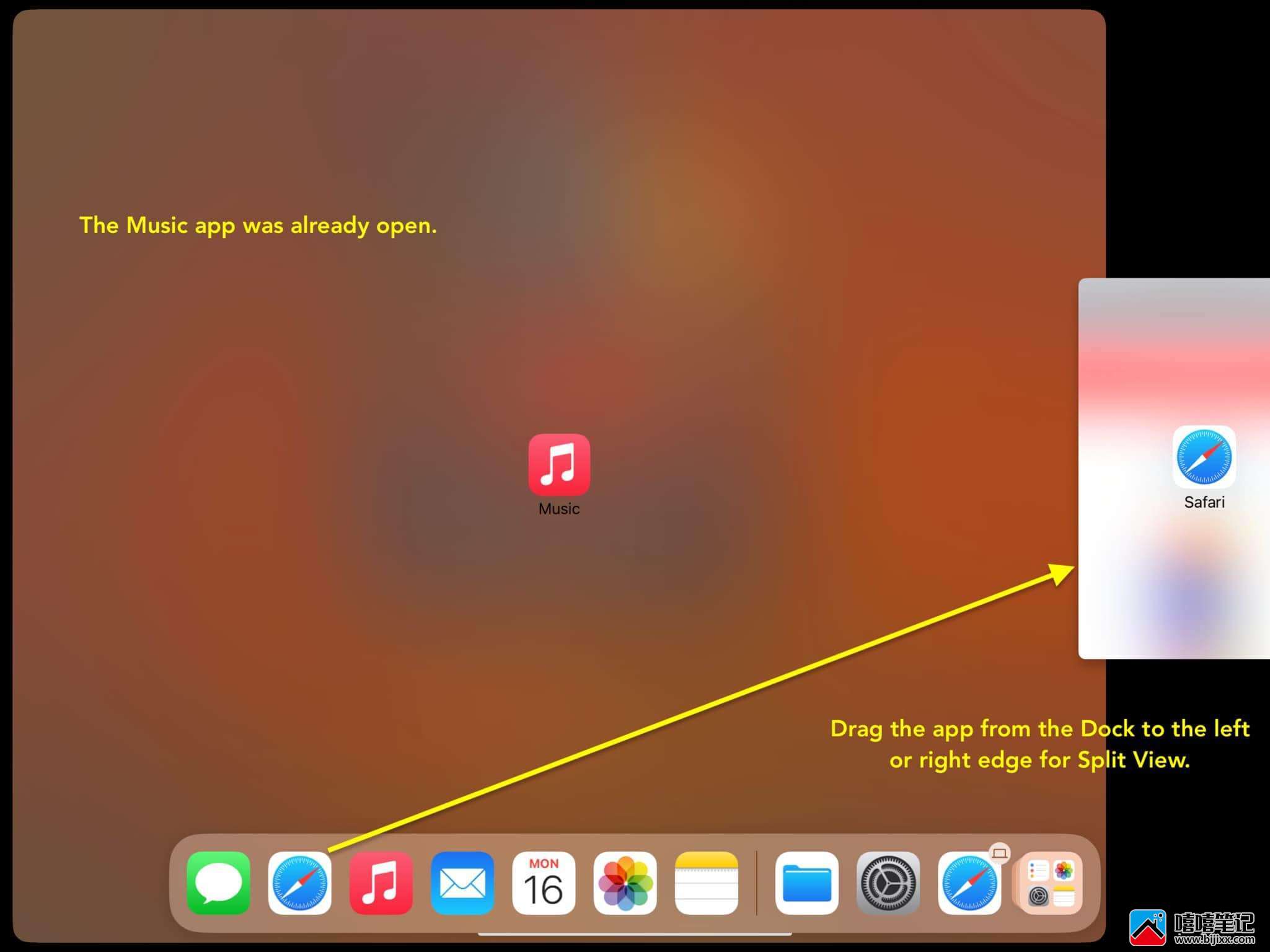 如何在 iPad 上使用 Split View 并并排使用两个应用程序-第6张图片-嘻嘻笔记