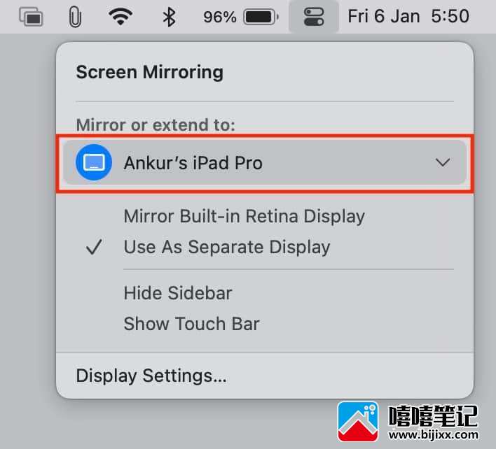 如何将 iPad 用作 Mac 的辅助显示器或镜像显示器-第19张图片-嘻嘻笔记