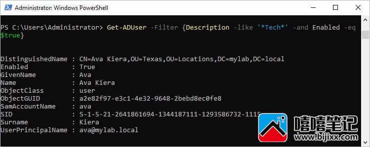 如何使用 PowerShell 获取 ADUser-第6张图片-嘻嘻笔记