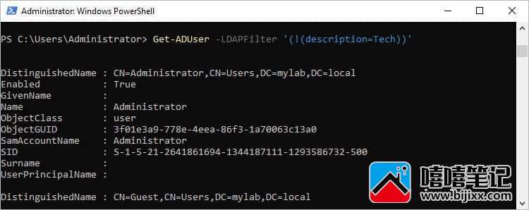 如何使用 PowerShell 获取 ADUser-第10张图片-嘻嘻笔记